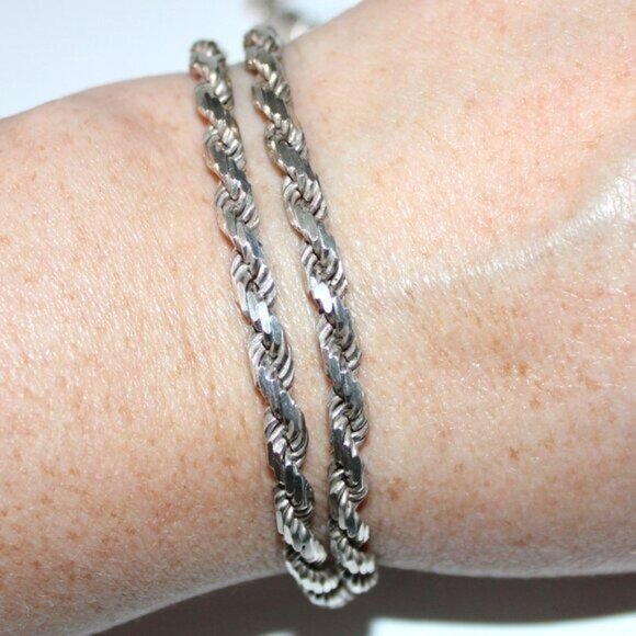 Milor Sterling Silver Thick Rope Chain Necklace 38 Grams - Picture 6 of 6